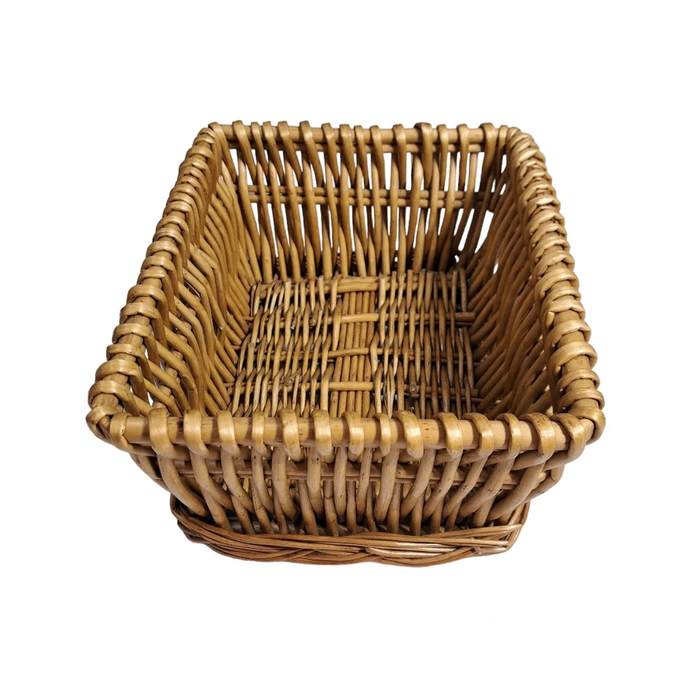 Wooven Rectangular Basket Brown Storage, Decorative, Fruit 9.5 ×‎ 8 ×6